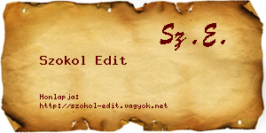 Szokol Edit névjegykártya